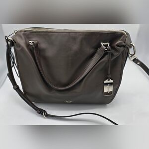 Coach 32405 Madison Leather Smythe Satchel handbag - Mink color